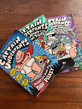 Captain Underpants Books 1–3 Lot 📚 Dav Pilkey Kids Chapter Books